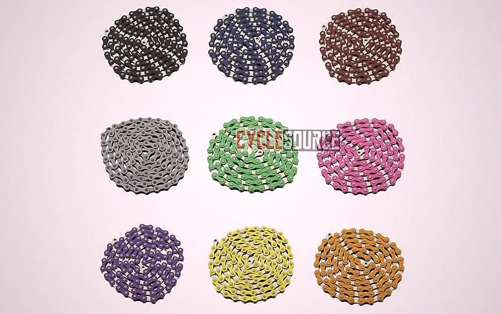 PRO+ YBN Single Speed Bicycle Chain 1/2"X1/8" 112L BMX Freestyle Chain 9 Colors