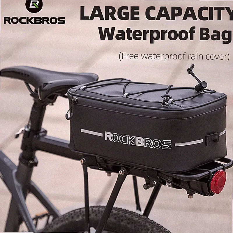 ROCKBROS 9L Bicycle Rack Bag Travel Trunk Bag Seat Pannier Luggage Carrier